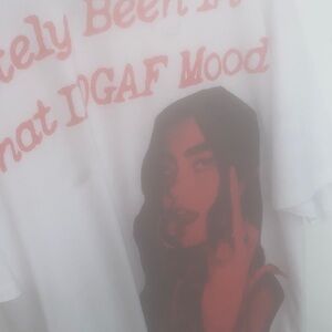 Graphic Image White and Red Men's Shirt